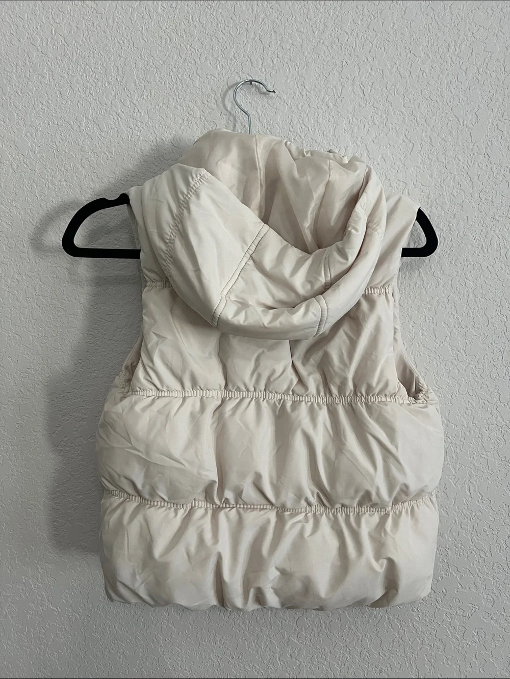 H&M Cream Hooded Puffer Vest for Kids